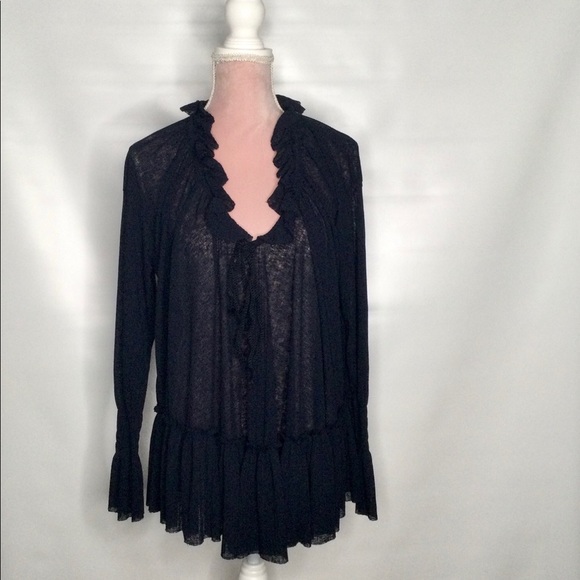 See by Chloe dark blue boho style top. - Picture 2 of 12